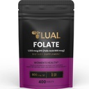 LUAL Folate Supplement for Women Agreement 124; Acido Folico para Mujer Embarazada Folate Dietary Supplement 1,333 mcg DFE (Folic Acid 800 mcg) 400 Count