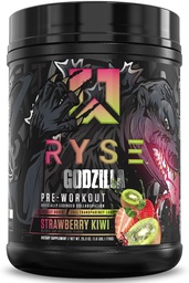RYSE Godzilla X Noel Deyzel Pre Workout Powder - Strawberry Kiwi - 400 mg koffein, magas Stim Pre- Edzés férfiaknak és nőknek Citrulline & Beta Alanine - Energy, Pump & Focus - 20 / 40 Servings