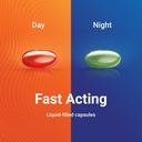 AXIV Day & Night Cold & Flu Medicine Combo Pack Softgels, Daytime & Nighttime Relief for Fejfájás, Láz, Torokfájás, Minor Aches & Pains, & Köhögés, 72 Softgels