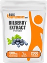 BulkSupplements.com Bilberry kivonat por - Bilberry kivonat kiegészítés, gyógynövény kiegészítés - Vegan & Glulten Free, 500 mg per szerving, 1 kg (2,2 kg) (1 db)