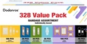 Variety Bandages Pack, 328ct Assorted Bulk Varials Sizes, Shapes & Flex Fabric with Benzalkónium, ECO Bamboo Fabric, Waterproof, Cartoon Blind Box Fragrance Bandages