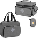 CURMIO Gyógyszertároló zsák Üres, zárható Pill palack Organizer hordozható zippered Pouches for First Aid Kits, Medicine Box for Home and Travel