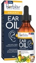 Organic Ear Oil for Ear Infektions - Natural Eardrop for Infection Prevention, Swimmer 's Equimmer & Wax Removal - Gyerekek, Felnőttek, Baby, Dog Earache Remedy - Mullein, Fokhagyma, Calendula, Készült az USA-ban