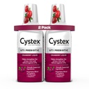 Cystex húgyúti fertőzés támogatása és megelőzése - Áfonyás prebiotikus kiegészítés D-Mannose & C-vitamin húgyúti fertőzés elleni védelem és vizelettartási egészség fenntartása - 7.6 fl oz - (2-es csomag)