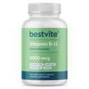 BESTVIT B12-vitamin (metil-kobalamin) 2000µg (240 Vegetáriánus kapszula) (metil-B12) - nincs Stearates - Vegán - Nem GMO - glutén mentes