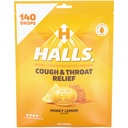 Hall Relief Honey Lemon Cough Drop, Value Pack, 140 Drop