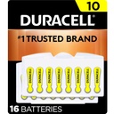 Duracell hallókészülék akkumulátor sárga mérete 10, 16 Count Pack, 10A méret hallókészülék akkumulátor hosszú-lasting teljesítmény, Extra-hosszú EasyTab telepítés hallókészülék eszközök