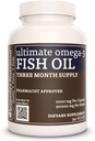 Requedy 's nutrition Ultimate Omega3 Fish Oil - Fish Oil - 124; 1000 mg, 90 Softgels Dietary Supplement - 124; 3 hónap Supply - EPA, DHA, GLA, ALA, & LA Fatty acids