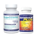 Lipozene fogyás Combo egy Mega palack 120 gróf és egy üveg MetaboUP termogén kiegészítés 60 gróf teljes - Fokozza a metabolizmust, növeli az energiát, és szabályozza az étvágyat