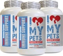 I LOVE MY PETS LLC idősebb macska kiegészítők - PET Immune Support - Kutyák és macskák - Booster - Egészséges - macska Turmeric - 180 kezelések (3 üveg)