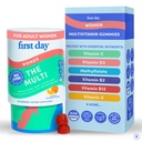 FIRST DAY Multivitamin für Damen - Daily Womens Multivitamin Gummis - Vitamin A C D E B12, Magnesium, Zink, Biotin – Vegan, Glutenfreie Frauen Vitamine - Haarwachstum, Haut, Energie – 30 Tage Versorgung