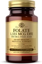 Solgar Folate 1,333 mcg Dietary Folate Equality (800 mcg Folic Acid), 100 növényi kapszula - Heart Health, Egészséges Idegrendszer, Prenatal Support - Non-GMO, Vegan, Gluten Free - 100 adag