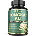 Satoomi 9in1 Tongkat Ali Root kivonat 200: 1 - Ashwagandha, Tribulus Terrestris - 150 kapszula 5 hónapig - Support Strength, Energy & Health Immune