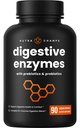 NutraChamps Digesztikus Enzimek probiotikumokkal és prebiotikumokkal nők és férfiak számára - 90 Vegán kapszula Bromelainnal a puffadás és optimális gut egészség