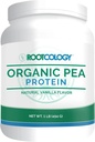 Rootcology by Dr. Izabella Wentz, Organic Pea Protein, 124; USDA Certified Organic Pea Protein with 20g Plant Protein per Serving, 124; Natural Vanilla Flavor, 124; 454g / 15 Servings