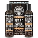 Viking forradalom Szakáll Mosó és Szakállas kondicionáló Férfiak Argan Oil és Jojoba Oil-Beard Softener és lágyító Beard Care Szakáll Sampon és kondicionáló Ginseng Root (5oz, kávé Whiskey)