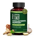 Koleszterin kiegészítő, Arjuna, Fokhagyma, Guggul, Férfi Vigor Blend, és egyéb gyógynövények és vitaminok, Támogatja a normál koleszterin szintek, 30 napos ellátás, 60 kapszula