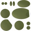 aZengear javítási foltok zakók, sátor, cipő láb, légi matrac, Felfújható, PVC Gear - Vízálló, Self- Adhezive, Tear- Cold- Heat- ellenálló, Down Puffer Coat (11 db, Olive)
