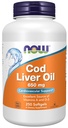 NOW Foods kiegészítők, Cod máj olaj 650 mg, Kiváló forrása Vitaminok A és D3, 250 Softgels