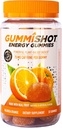 GummiShot Energy Gumies, 2475mg Plant- alapú koffein sajtok egy üveg, hosszú lasting energia booster, Valencia Orange (33ct)