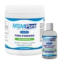 KALA EGÉSZSÉGÜGYI MIMPUR MSM Fine Powder 1lb és MSM Gél szerves aloe 8oz Bundle