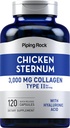 Piping Rock Chicken Sternum Type II Collagen Supplementary 124; 3000mg