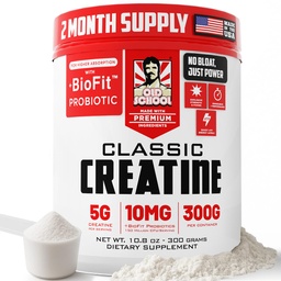 Old School Labs Micronized Creatine Monohidrát No Bloat BioFit ™ Probiotic - Férfi és női poszt- Recovery Powder for Strength & Performance - 60 Servings Unflavored
