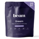 Beam Dream Sleep Powder, L-Theanine, Apigenin, Reishi és Magnézium, Harmadik fél tesztelt természetes alvástámogatás és alvás kiegészítés mély alvás, relaxáció és helyreállítás, természetes alvástámogatás, 22 szerváció