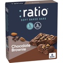 Ratio Soft Sült bárok, csokoládé Brownie, 1g Sugar, Keto Friendly, 5.34 oz (6 rúd)