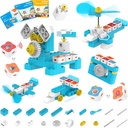 WhalesBot A1 Coding Toy for Kids, Building Block Robot, Fun STEM Játék Magnetic Controller és érzékelő blokkok, Képernyőmentes kódolás 3 útmutató könyvek gyerekeknek 3- 6