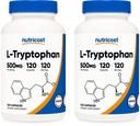 Nutricost L- Tryptophan 500 mg, 120 kapszula (2 üveg)