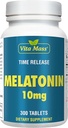 Melatonin 10 mg - TR Time Release - 300 tabletta - maximális hatáserősség