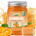 ACEYO (12 OZ) Sea Moss Gel Organic Raw Vegan Orange Flavored Irish Seamoss 102 Vitamins and Minerals Wild Harried Non-GMO Immun Defense Booster Thyroid Digestive Support
