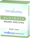 Kalcium-alginát Sebfelvarrás 2 "x 2" -Simpurity- Egyéni Vastag Padok Antimikrobiális Alginát Alginát Fiber Paving Medical Wound Care termékek az ágyhoz