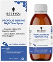 Méhecske és Te Propolisz Éjszakai Szirup probiotikus, C-vitamin, és Elderberry - Gyengéd Formula felnőttek és gyerekek, 5 Fl Oz