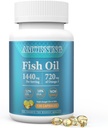 Fish- Omega3- EPA DHA- Supplement Burpless- Softgels - 120Capsules 1440 mg / Serving Mini Size Healthy Heart Support Fatty Acids Supplement Supply Support Helps Main Egészséges triglicerid szintek