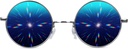 GloFX Diffraction Glass - 124; Hippie és Pilot Style Metal Frames tükörlencsével és 3D Prizma Szivárvány Effect