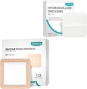 Dimora Hydrocholoid Weund Dressing10 Pack 0.3mm + Silicone Foam Dressing with Border Adhesive 6 "x6" 10 Pack