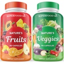 Superfood MD Fruits & Veggies Supplement - Whole Food Natural Superfoods - Aloe Vera - Soy Free- 90 Count (2-es csomag)