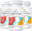 Liposzómás Glutathion Softgels, fokozott abszorpció - Liposzómás szállítás, Aktív forma L- Glutation, celluláris, Immunfunkció & Máj Detox, Rich in Antioxidáns Formula, Gluten Free, 180 Softgels