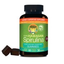 Nutrex Hawaii Spirulina - 124; Kinn nőtt Kona Hawaii - 124; Természeti szuperétel kiegészítés (60 gróf, gumi)