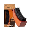 Red by Kiss Beard Brush 100% természetes boar Brisles for Men, Premium Fa Brush, Beards Mustárok Grooming Shawing Comb, Tame és puha arcszőrzet (MOON SHAPE)