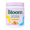 Bloom Táplálkozás Magas Energia Előedzés Por, Amino Energy Beta Alanine, Ginseng & L Tirozin, Természetes koffein por a zöld tea kivonat, Sugar Free & Keto Drink Mix (Sour Gumi)