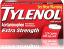 Tylenol Extra Strength Caplets 500 mg Acetaminophen- nal, fájdalom - és lázcsökkentővel, fejfájásra, hátfájásra és menstruációs fájdalomra