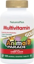 NaturesPlus Animal Parade Gold Children 's Chewable Multivitamin - Natural Cherry Flavor - 120 Animal Shaped- Tablets, Pack of 2 - with Vitamin D3, K2 & probiotics - 120 Total Servings