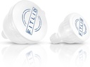 Kicsi és nagy 2-Pack hordozható fehérjetartalmú tölcsérek, Nagy a pre- edzés, BCAA, és fehérje por. Easy & Mess Free Container for Workout, Travel, To-, Fitness, WOD. (Fehér és kék)