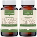 Lignas for Life Flaxseed Lignas for Dogs + SDG - Omega 3 Fatty acids, High Fiber Antioxidants Helps Improving Shiny Coat, Digestive & Heart Health Lignas, 35mg, 90 Flaxseed Capsules, 2 Pack