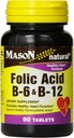 Mason Natural Folic Acid, B- 6 & B- 12 Tabletta 90 ea (2 db-os csomag)