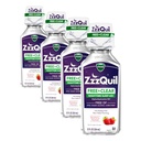 ZzzQuil, éjszakai alvászavar folyadék, alkohol és mesterséges színezékek nélkül, 50 mg difenhidramin HCl, No1 Alvászavar márka, Alvászavar gyors, nem-szokványos formázás, szappanos Berry Flavor, 12 FL OZ (4-es csomag)