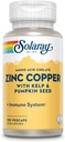 Cink réz Solaray 100 VegCaps-szel